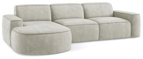 Кремав шенилов ъглов диван (ляв ъгъл) Omao – Makamii
