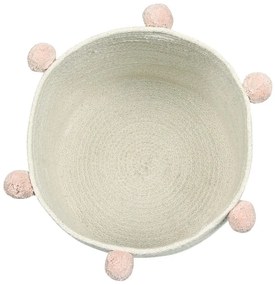 Кремава текстилна детска кошница за играчки ø 30x30 cm Bubbly – Lorena Canals