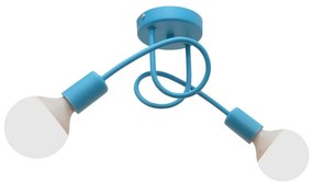 Детски плафониер OXFORD 2xE27/15W/230V син