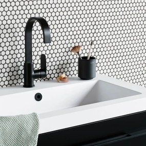 Стойка за четки за зъби Brabantia MindSet 1005684, Лесно почистване, Широк отвор, Минерално покритие, Тъмносив