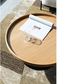 Кръгла масичка за кафе с дъбов плот в естествен цвят ø 70 cm Yuri L – White Label