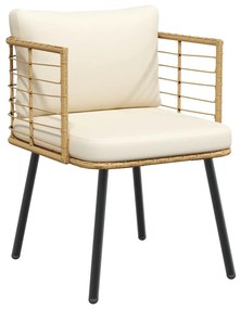 Sonata H Градински стол с възглавници Natural Poly Rattan