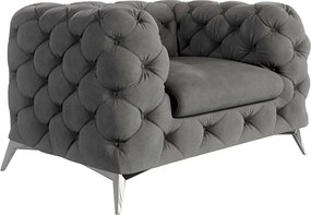 Сиво кадифено кресло Chelsea – Ropez