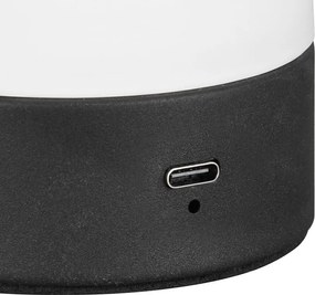 LED настолна лампа в матово бял цвят със стъклен абажур (височина 18 cm) Dooley – Trio