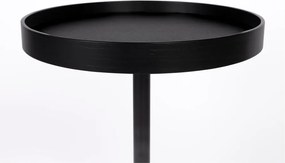 Кръгла странична масичка с дъбов плот ø 40 cm Yuri S – White Label