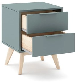 Нощно шкафче сиво-зелено Pisco – Marckeric