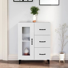 812213 vidaXL Сайдборд, бял, 69,5x34x90 см, инженерно дърво
