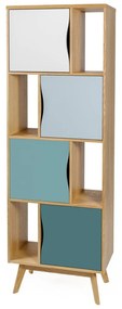 Тюркоазен шкаф за книги 65x191 cm Avon - Woodman