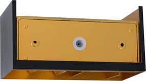 Външна стенна лампа черна със злато с LED 4-светлина IP54 - Edwin
