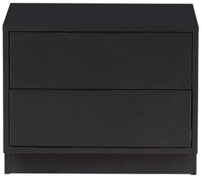 Черна модулна телевизионна масичка от борова дървесина 50x40 cm Finca - WOOOD