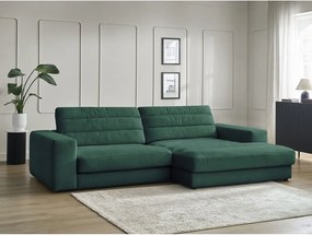 Зелен кадифен ъглов диван (десен ъгъл) Sierra – Bobochic Paris