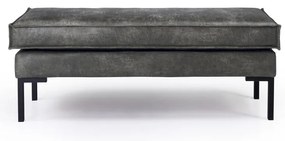 Тъмносива табуретка за крака от изкуствена кожа Rate - Scandic