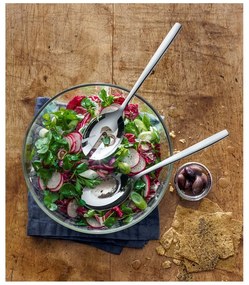 Комплект стъклени купи за салата с 2 прибора от неръждаема стомана Taverno - WMF