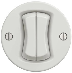 Kliklap - Ретро двоен бутон без рамка, бял