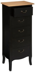 Скрин atmosphera Chrysa, 5 чекмеджета, MDF, 45x30x113 cm - Бял