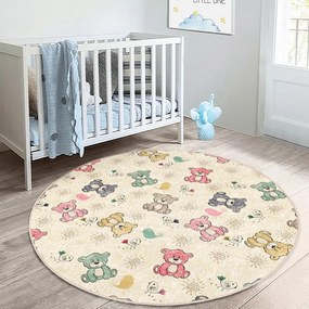 Светложълт детски килим ø 120 cm Comfort - Mila Home