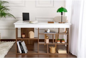 Работна маса с орехов декор 120x130 cm Vesper – Kalune Design