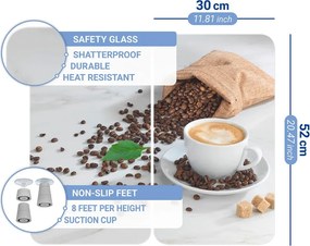 Капаци за печка 2 бр. от закалено стъкло 52x30 cm Café Aromatica – Maximex