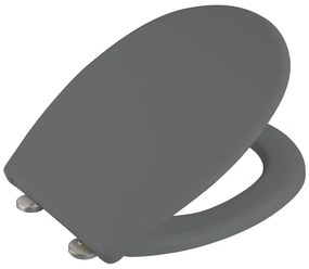 Сива тоалетна седалка от неръждаема стомана Vorno - Wenko