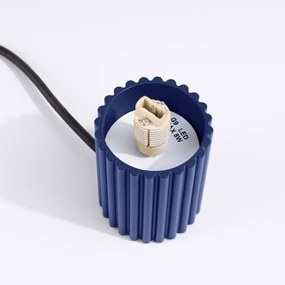 Тъмносиня настолна лампа със стъклен абажур (височина 19 cm) Orbital – Sollux