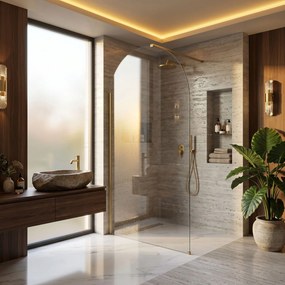 Параван за душ Rea Sky Heaven Brush Gold 90