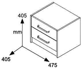 Нощно шкафче Олимпус 123-000015 цвят кастило-торо