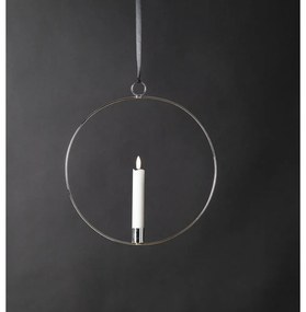 Светлинна декорация в сребристо Flamme Ring – Star Trading