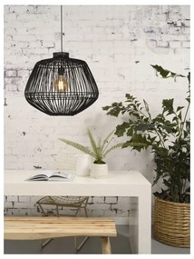 Висяща лампа от черен ратан , ⌀ 60 cm Madagascar - Good&amp;Mojo