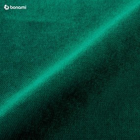 Зелен кадифен ъглов разтегателен диван, десен ъгъл Lofty Lilly - Miuform