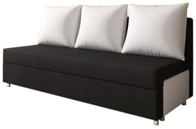 Тапициран диван LISA, черно+бяло(alova 04/PDP)