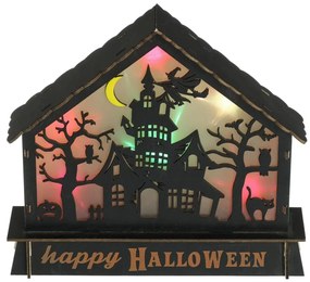 Retlux - LED Декорация HALLOWEEN LED/2xAA/многоцветен къща с призраци