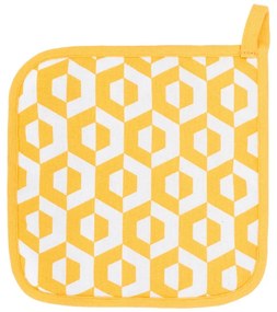 Комплект от 2 жълти памучни кърпи за съдове Hexagon Geo - Tiseco Home Studio