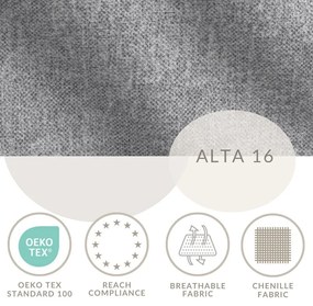 Сиво боксспринг легло с място за съхранение 180x200 cm Blend – Maison de Rêve