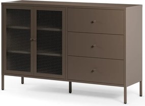 Сива метална витрина 140x90x40 cm Layna – Marckeric