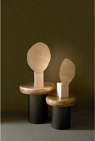 Бежова метална настолна лампа с метален абажур (височина 57 cm) Neev – Bizzotto