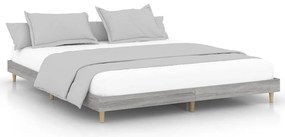 832051 vidaXL Рамка за легло, сив сонома, 120x200 см, инженерно дърво