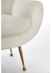 Кремаво кресло от букле Vinstra – Light &amp; Living