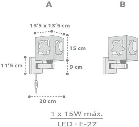 Аплик за стена Ango Estrella-Gkri