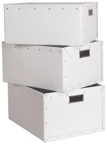 Бели картонени кутии за съхранение в комплект от 3 броя Ture - Bigso Box of Sweden