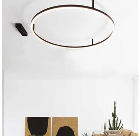 Ideal Lux - LED таванен плафон ORACLE SLIM LED/37W/230V 3000K Ø 70 см черен