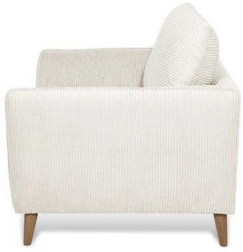 Бяло кресло от рипсено кадифе Paris – Scandic