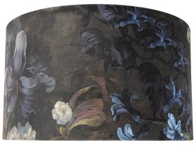 Кадифен абажур с флорален дизайн 35/35/20 златен интериор