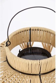 LED фенер със соларен панел в естествен цвят (височина 29 cm) Nikhita – Yes Everyday