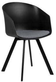 Трапезен стол в черно и сиво Moon - Interstil