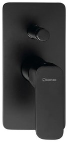 Матово-черна вградена душ батерия (2 изхода) Spy – Sapho