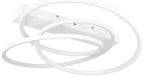 Бяло LED затъмняващо се осветително тяло за таван 49x64 cm Darvin – Trio