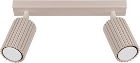 Кафяво-сив метален прожектор 6,5x30 cm Gleam – Sollux