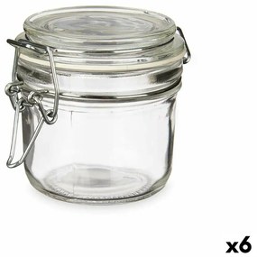 Буркан Прозрачен Метал Cтъкло Силикон 180 ml 11,5 x 8,5 x 8,5 cm (6 броя)