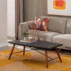 Черна метална масичка за кафе 60x109,5 cm Oslo – Ixia