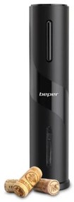 Електрически тирбушон Beper P102ACP100, 18W, USB, Резачка за фолио, Черен